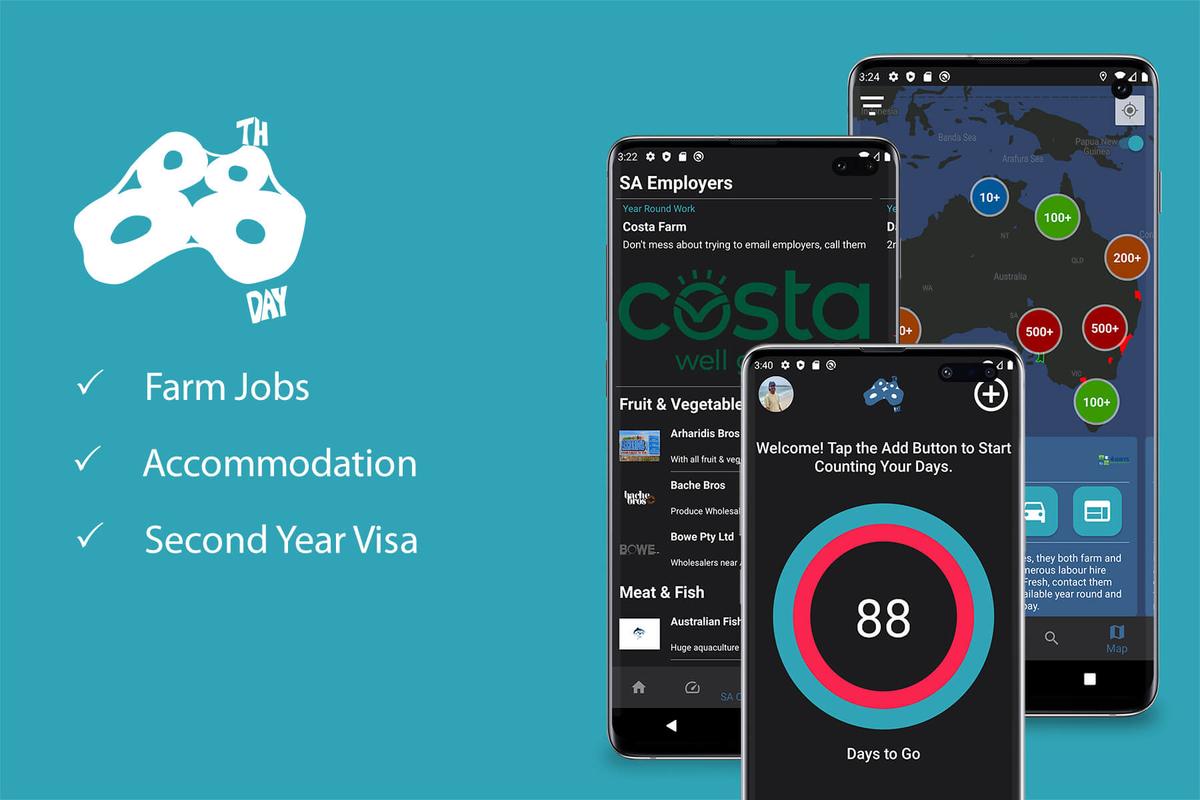 88 days calculator for specified work in Australia: The 88th Day App