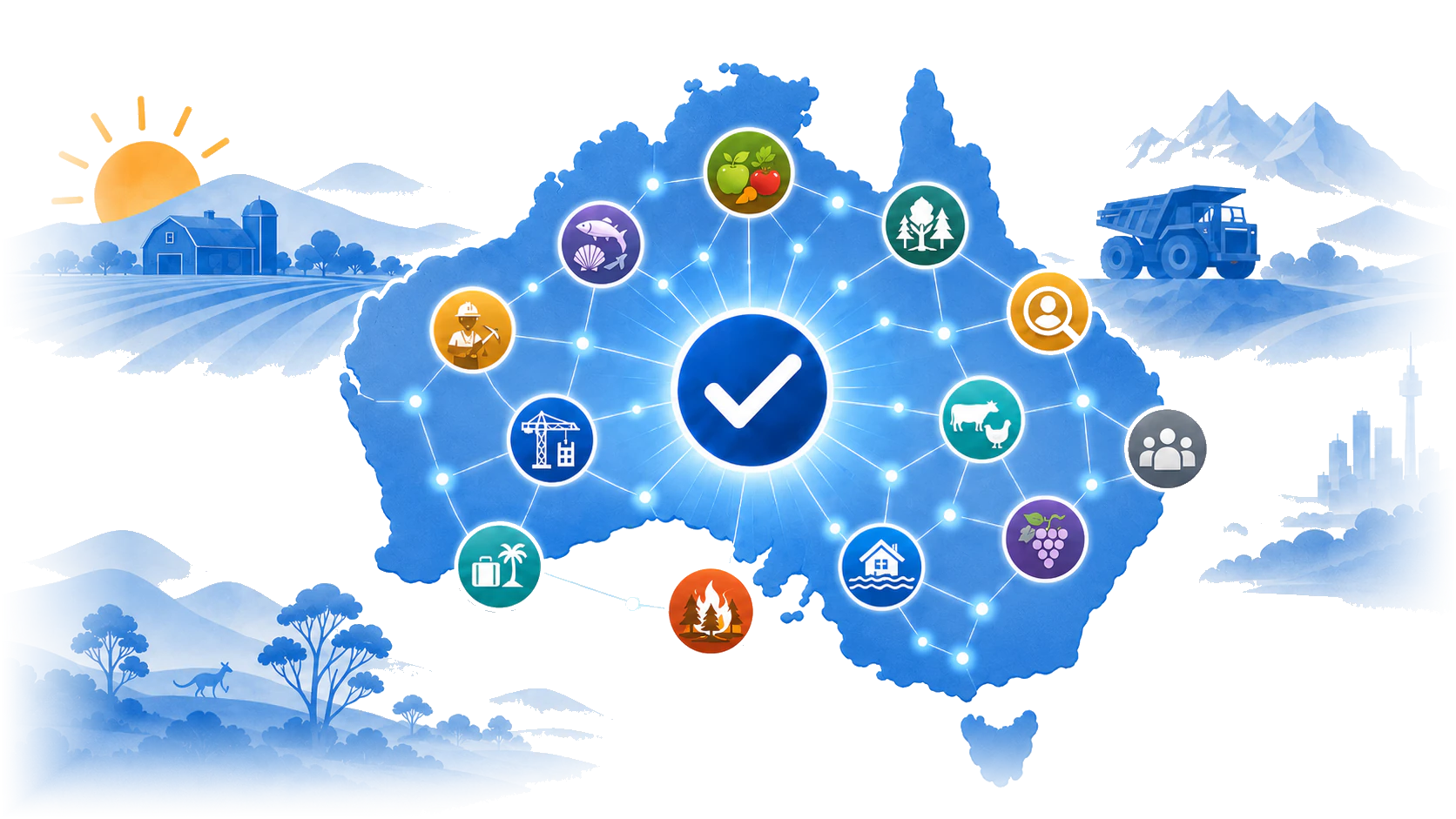 A network of employer directory entries across Australia